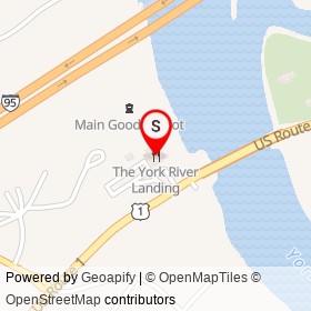 The York River Landing on US Route 1, York Maine - location map