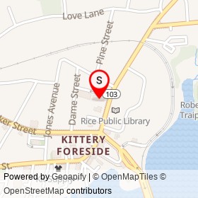 Town Pizza on Wentworth Street, Kittery Maine - location map
