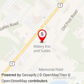 Kittery Inn and Suites on US 1 Bypass, Kittery Maine - location map