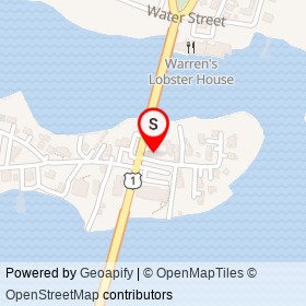 Badgers Island Pizzeria on Island Avenue, Kittery Maine - location map