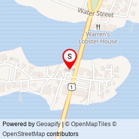 Ore Nell's Barbecue on Badgers Island West, Kittery Maine - location map