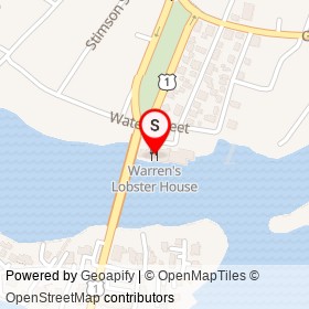 Warren's Lobster House on Water Street, Kittery Maine - location map