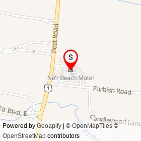 Ne'r Beach Motel on Post Road, Wells Maine - location map