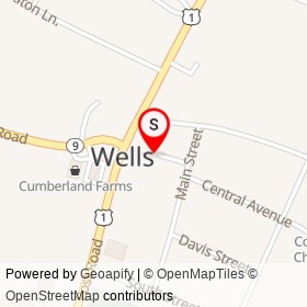 Wells Police Department on Post Road, Wells Maine - location map