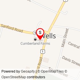 Cumberland Farms on Post Road, Wells Maine - location map