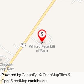 Whited Peterbilt of Saco on Portland Road, Saco Maine - location map