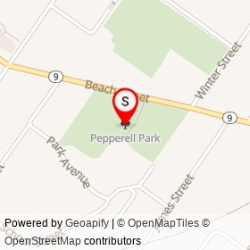 Pepperell Park on , Saco Maine - location map