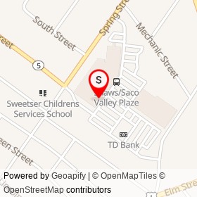 Shaw's on Spring Street, Saco Maine - location map