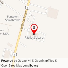 Patriot Subaru on Portland Road, Saco Maine - location map