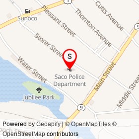 Saco Police Department on Storer Street, Saco Maine - location map