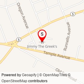 Jimmy The Greek's on Saco Avenue, Old Orchard Beach Maine - location map