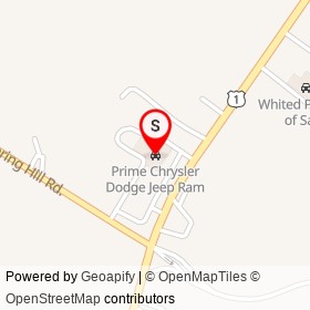 Prime Chrysler Dodge Jeep Ram on Portland Road, Saco Maine - location map