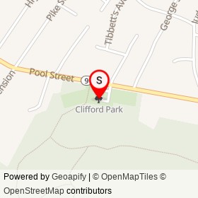Clifford Park on , Biddeford Maine - location map