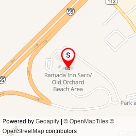 Ramada Inn Saco/Old Orchard Beach Area on North Street, Saco Maine - location map