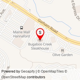 Bugaboo Creek Steakhouse on Gorham Road, South Portland Maine - location map