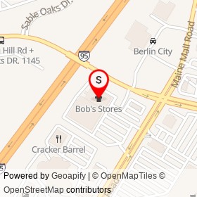 Bob's Stores on Maine Mall Road, South Portland Maine - location map