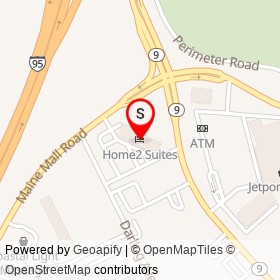 Home2 Suites on Maine Mall Road, South Portland Maine - location map