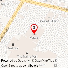 Macy's on Gorham Road, South Portland Maine - location map