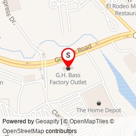 G.H. Bass Factory Outlet on Clarks Pond Parkway, South Portland Maine - location map