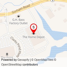 The Home Depot on Clarks Pond Parkway, South Portland Maine - location map