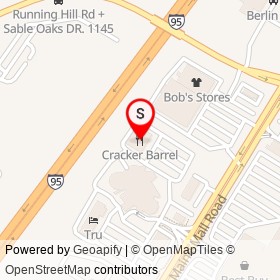 Cracker Barrel on Maine Mall Road, South Portland Maine - location map