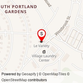 Le Variety on Westbrook Street, South Portland Maine - location map