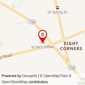 st joe's coffee on Gorham Road, Scarborough Maine - location map