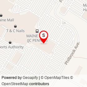JCPenney on Philbrook Avenue, South Portland Maine - location map