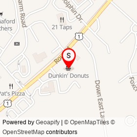 Dunkin' Donuts on Route 1, Scarborough Maine - location map