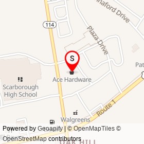 Ace Hardware on Gorham Road, Scarborough Maine - location map