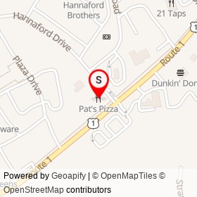 Pat's Pizza on Route 1, Scarborough Maine - location map