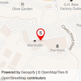 The Shops at Clark's Pond on Clarks Pond Parkway, South Portland Maine - location map
