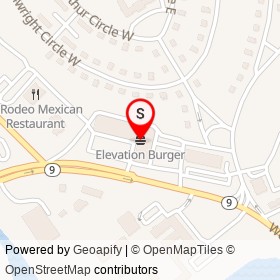 Elevation Burger on Western Avenue, South Portland Maine - location map