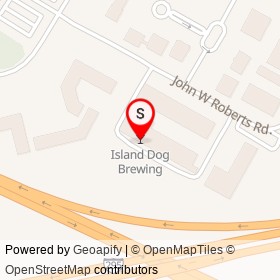 Island Dog Brewing on John W Roberts Road, South Portland Maine - location map