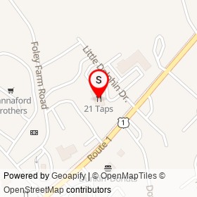 21 Taps on Route 1, Scarborough Maine - location map