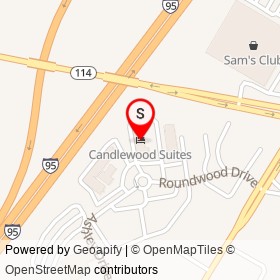 Candlewood Suites on Roundwood Drive, Scarborough Maine - location map