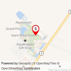 Aquaboggan Water Park on Portland Road, Saco Maine - location map