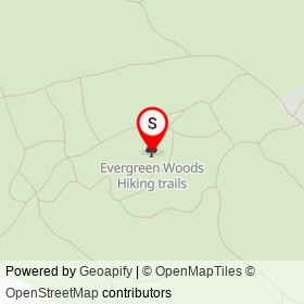 Evergreen Woods Hiking trails on , Portland Maine - location map