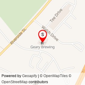 Geary Brewing on Evergreen Drive, Portland Maine - location map
