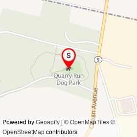 Quarry Run Dog Park on Ocean Avenue, Portland Maine - location map