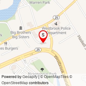 Roots Cafe on School Street, Westbrook Maine - location map