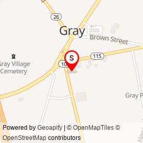 Mobil on Portland Road, Gray Maine - location map