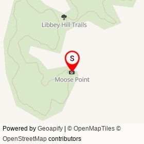 Moose Point on Outback Trail, Gray Maine - location map