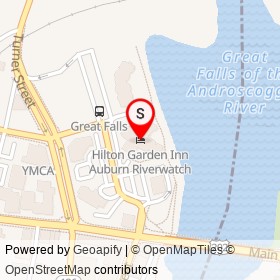 Hilton Garden Inn Auburn Riverwatch on Great Falls Plaza, Auburn Maine - location map
