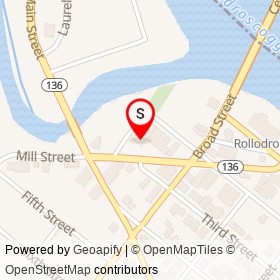 Happy Days Diner on Mill Street, Auburn Maine - location map