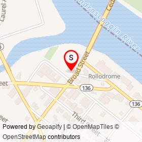 Fire House Grille on Broad Street, Auburn Maine - location map