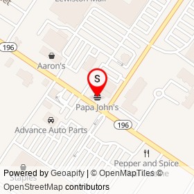 Papa John's on Lisbon Street, Lewiston Maine - location map