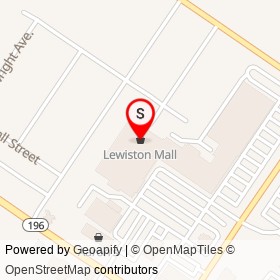 Lewiston Mall on East Avenue, Lewiston Maine - location map
