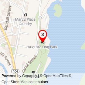 Augusta Dog Park on Canal Street, Augusta Maine - location map