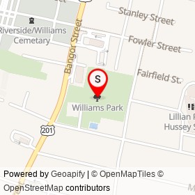 Williams Park on , Augusta Maine - location map